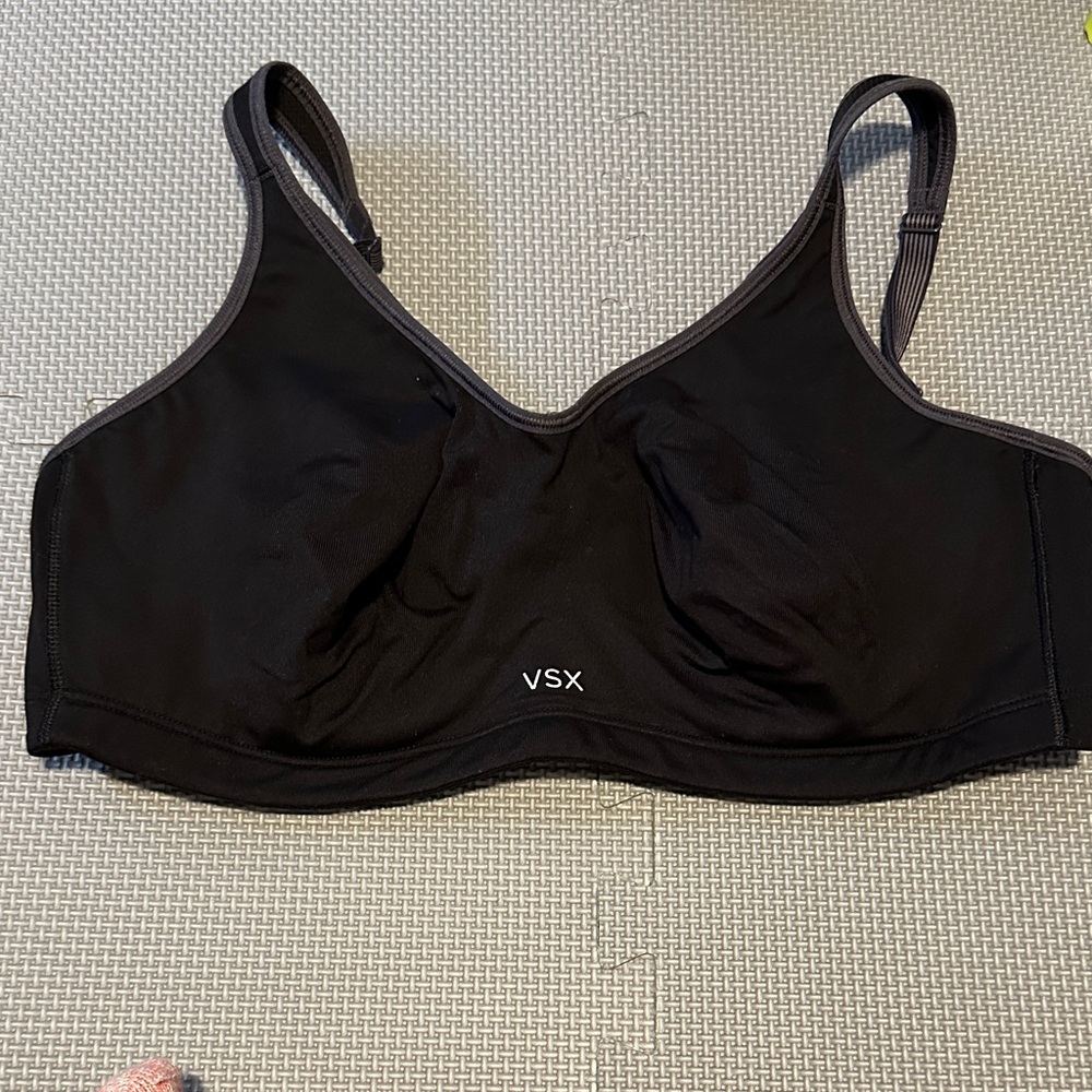 VSX Charcoal Black Sports Bra
